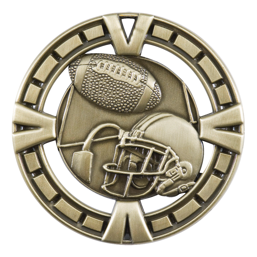Celebration Football Medal 2.5" / Gold