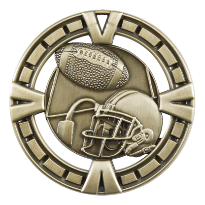 Celebration Football Medal 2.5" / Gold
