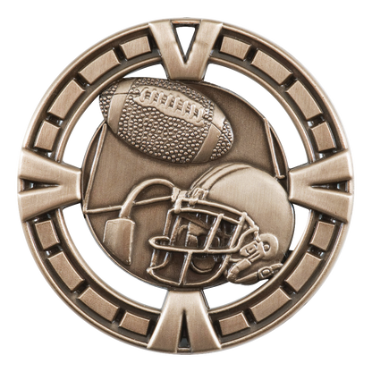 Celebration Football Medal 2.5" / Bronze (Copper Tone)