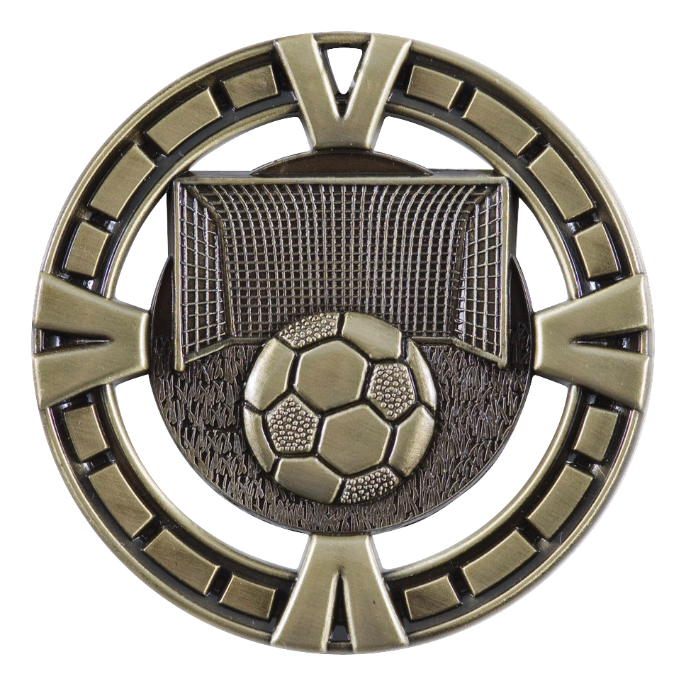 Celebration Soccer Medal 2.5" / Gold