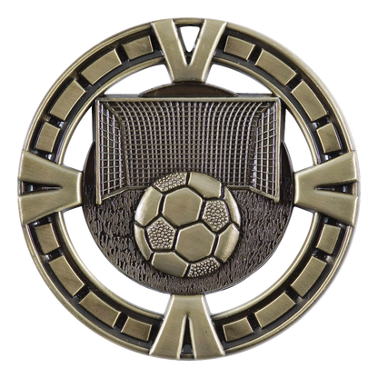 Celebration Soccer Medal 2.5" / Gold