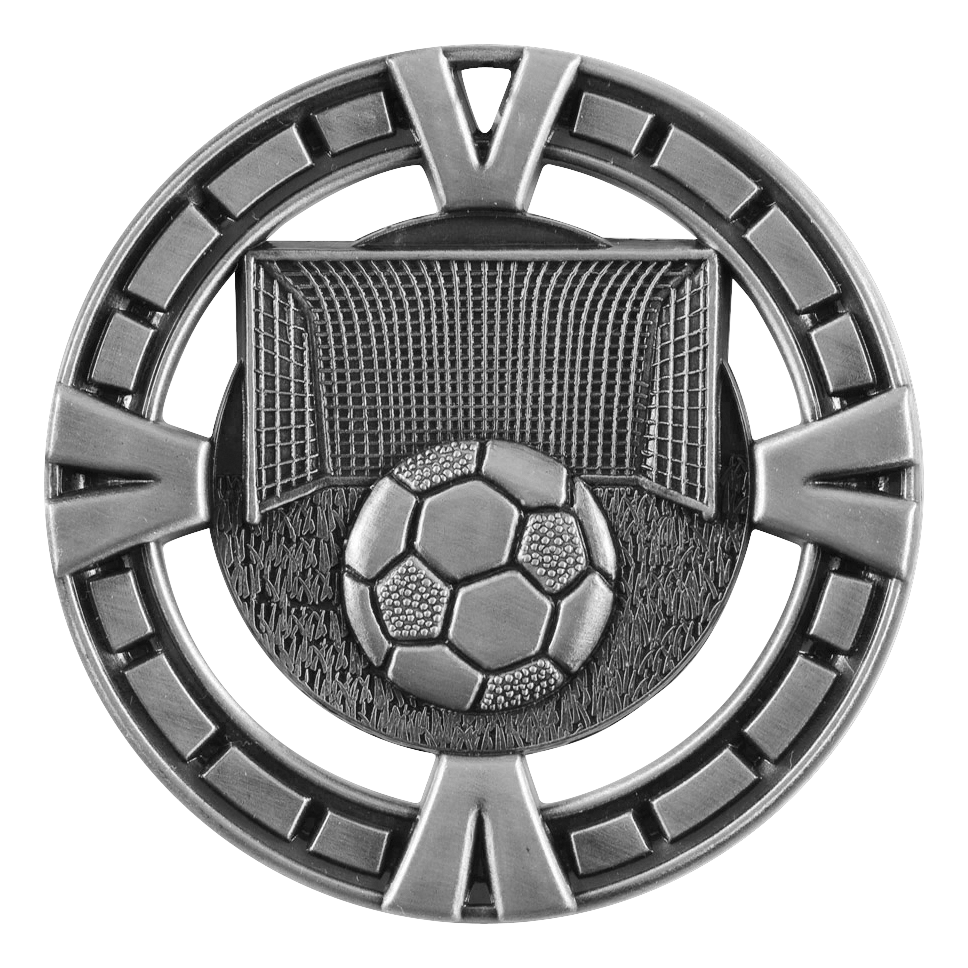 Celebration Soccer Medal 2.5" / Silver