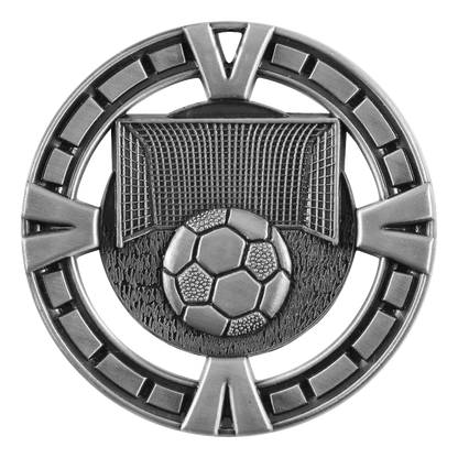 Celebration Soccer Medal 2.5" / Silver