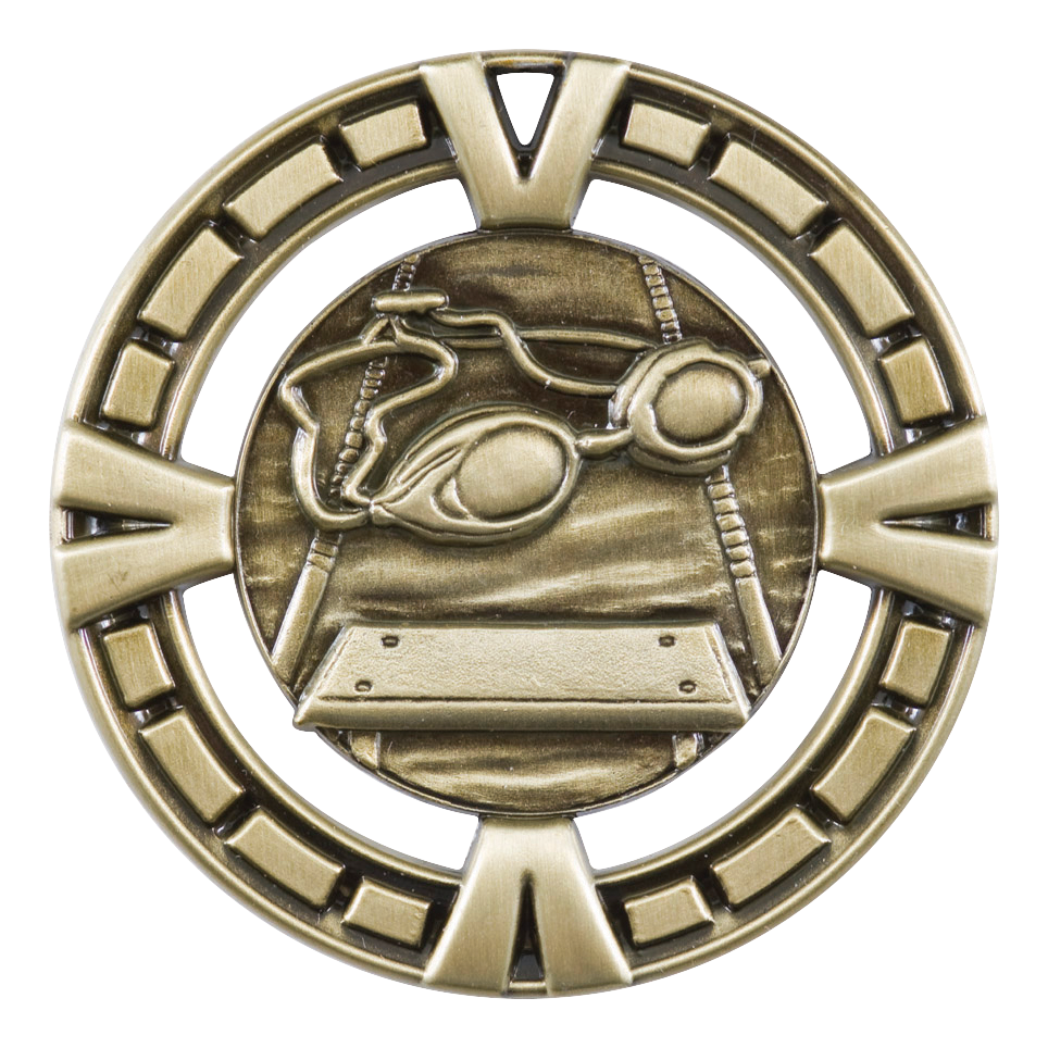 Celebration Swimming Medal 2.5" / Gold