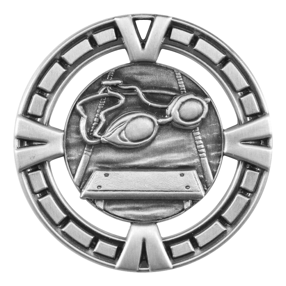 Celebration Swimming Medal 2.5" / Silver