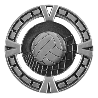 Celebration Volleyball Medal 2.5" / Silver