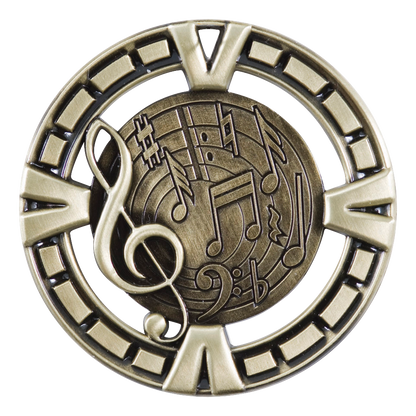 Celebration Music Medal 2.5" / Gold