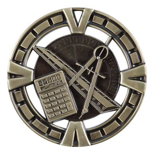 Celebration Math Medal 2.5" / Gold