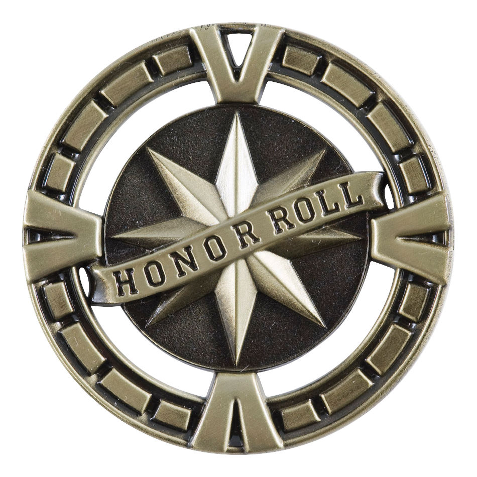 Celebration Honor Roll Medal 2.5" / Gold