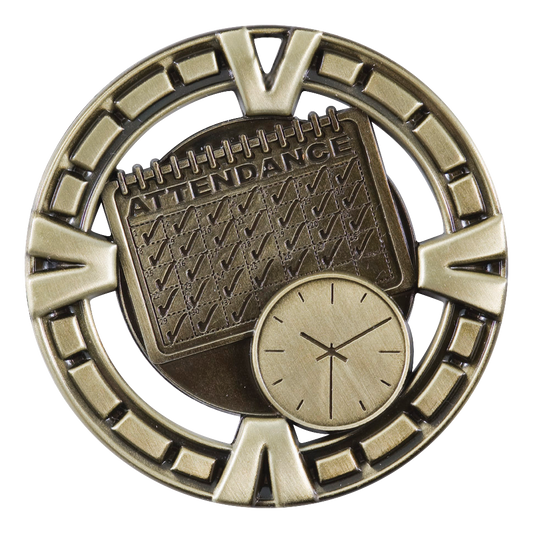 Celebration Perfect Attendance Medal 2.5" / Gold