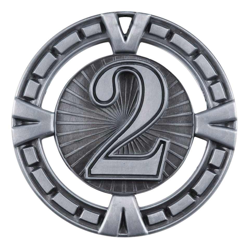 Celebration 2nd Place Medal 2.5" / Silver