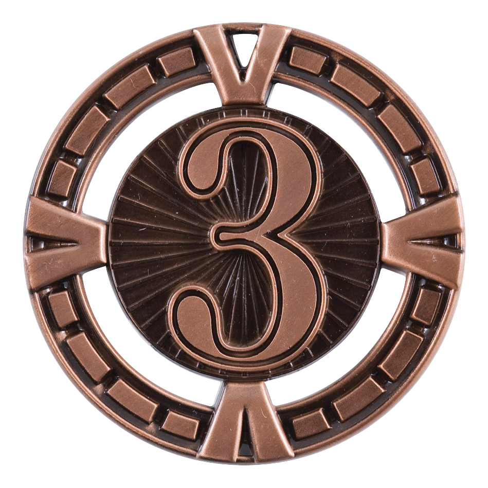 Celebration 3rd Place Medal 2.5" / Bronze (Copper Tone)