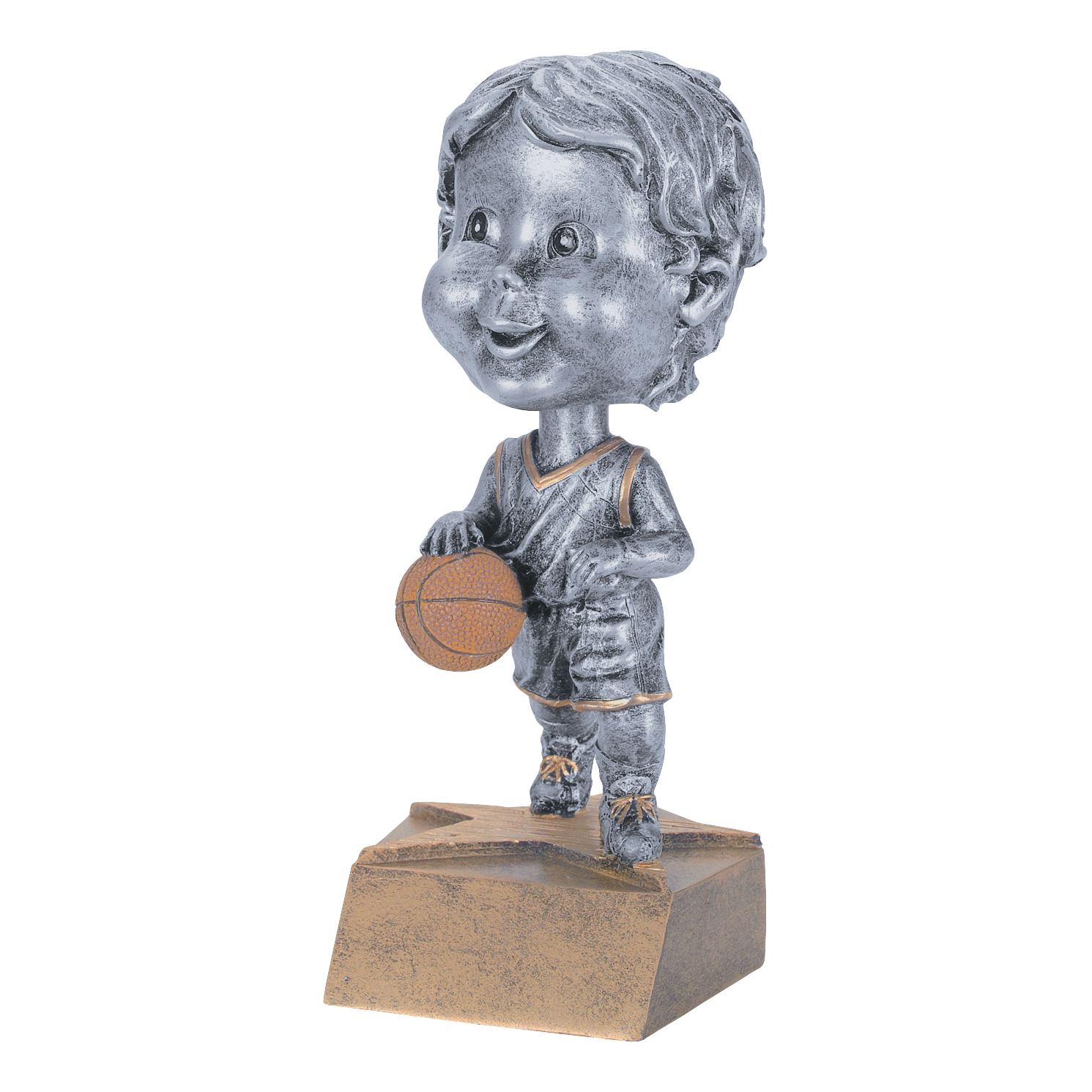 Bobblehead Basketball Trophy Male 6"