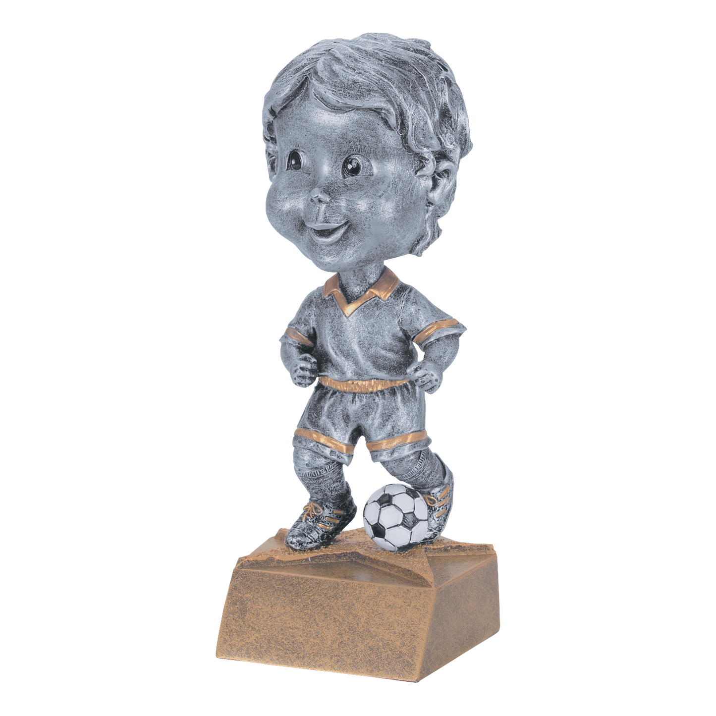 Bobblehead Soccer Trophy Male 6"