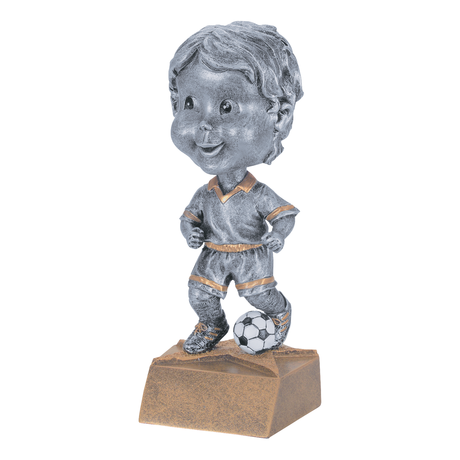 Bobblehead Soccer Trophy Male 6"