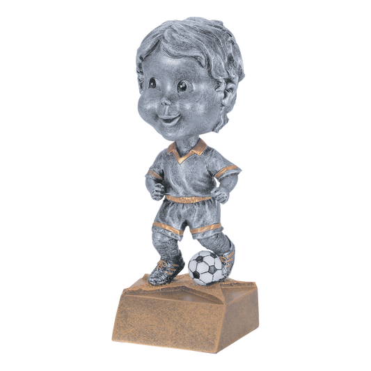 Bobblehead Soccer Trophy Male 6"
