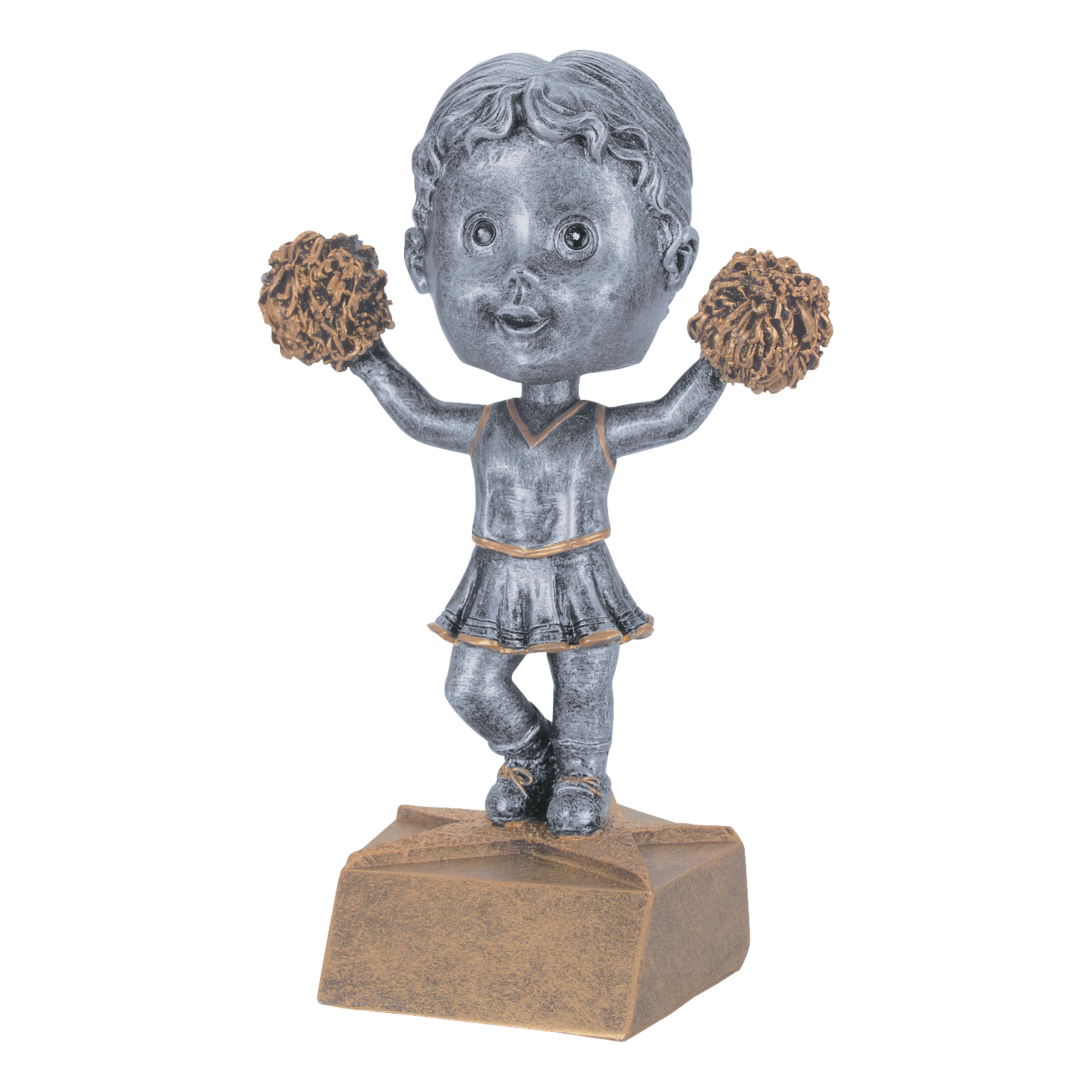 Bobblehead Cheerleader Trophy Male 6"