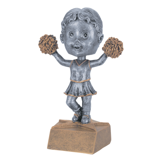Bobblehead Cheerleader Trophy Male 6"