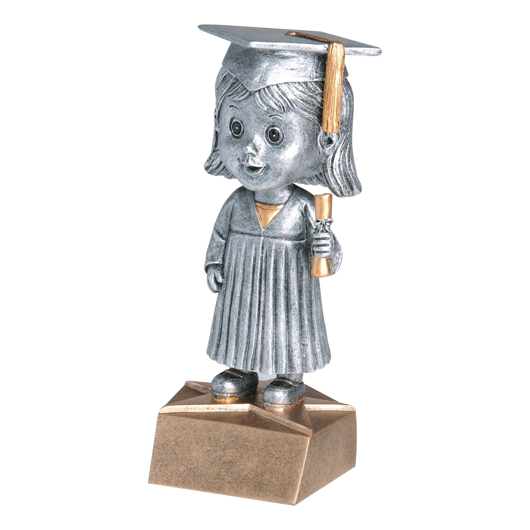 Bobblehead Graduate Award Female 6"