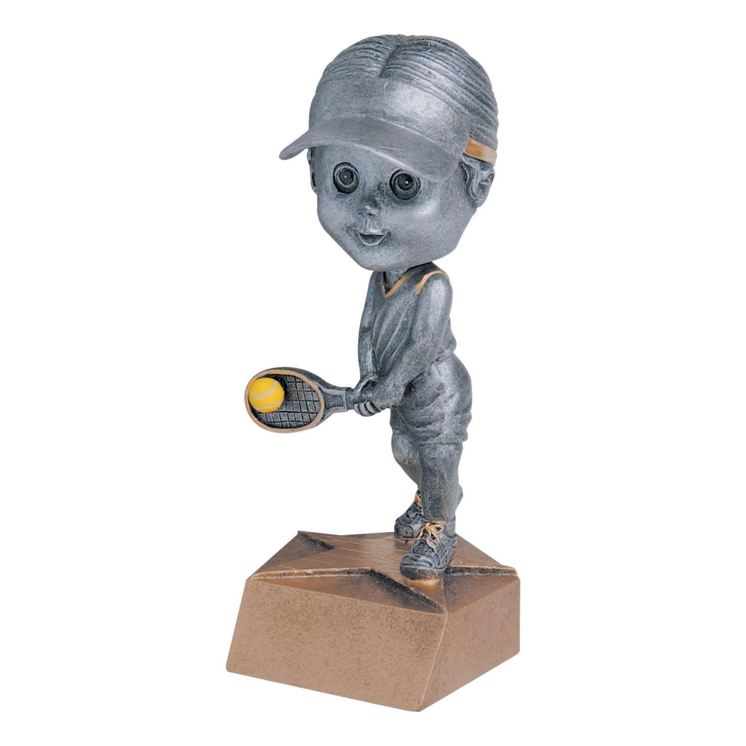 Bobblehead Tennis Award Female 6"