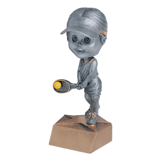 Bobblehead Tennis Award Female 6"
