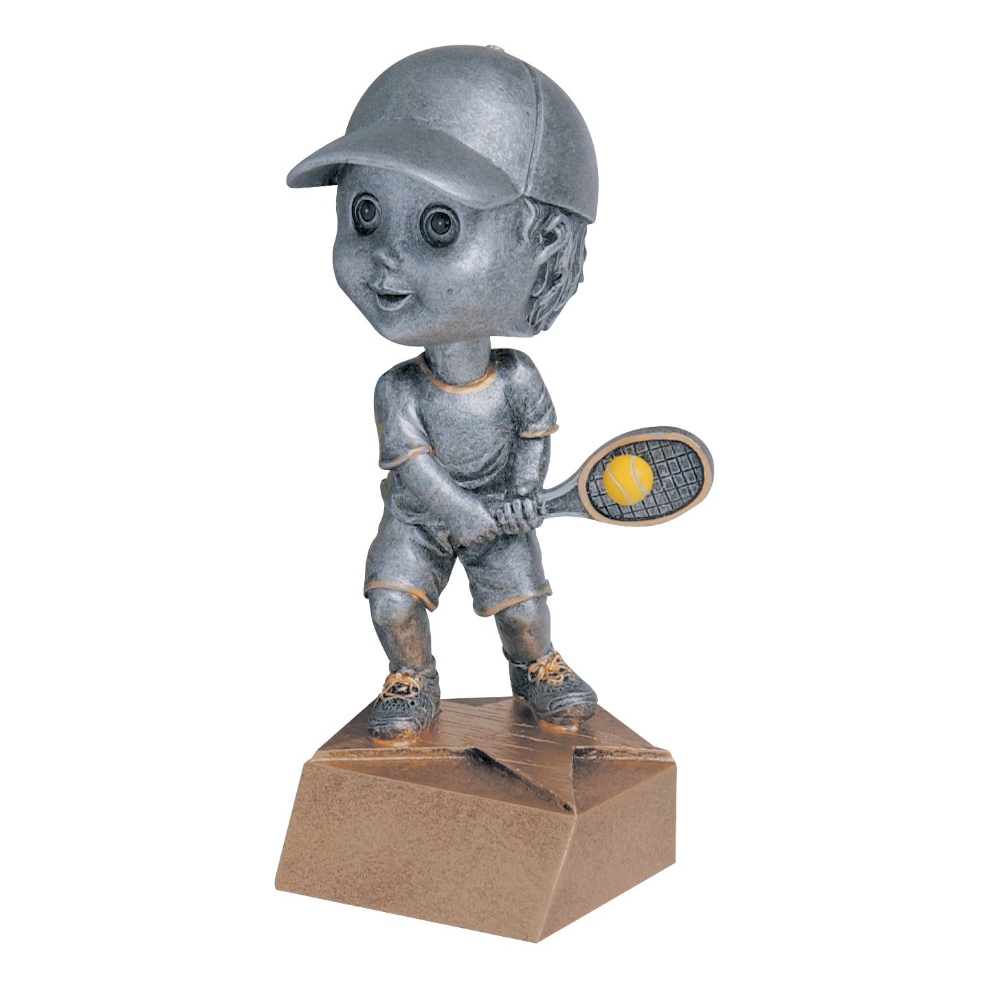 Bobblehead Tennis Award Male 6"