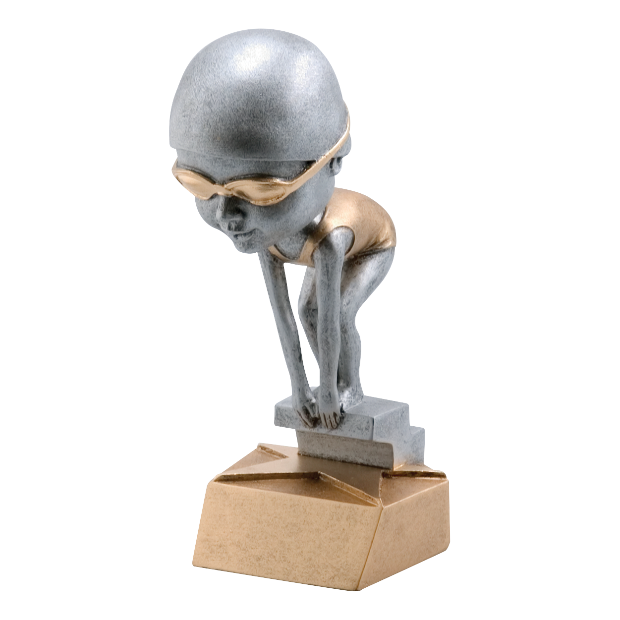 Bobblehead Swimming Award Female 6"