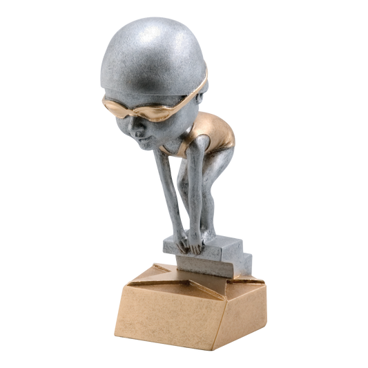 Bobblehead Swimming Award Female 6"