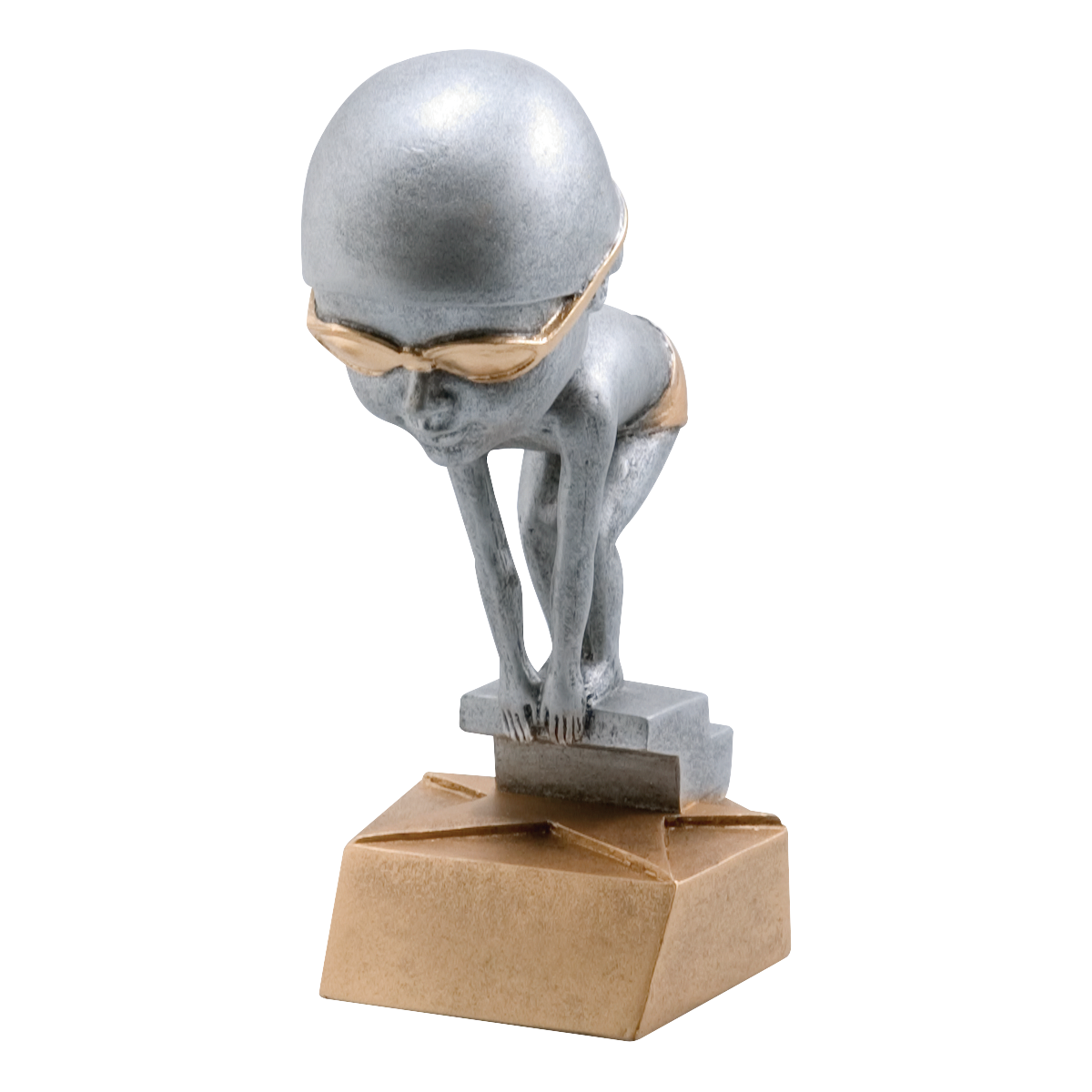 Bobblehead Swimming Award Male 6"