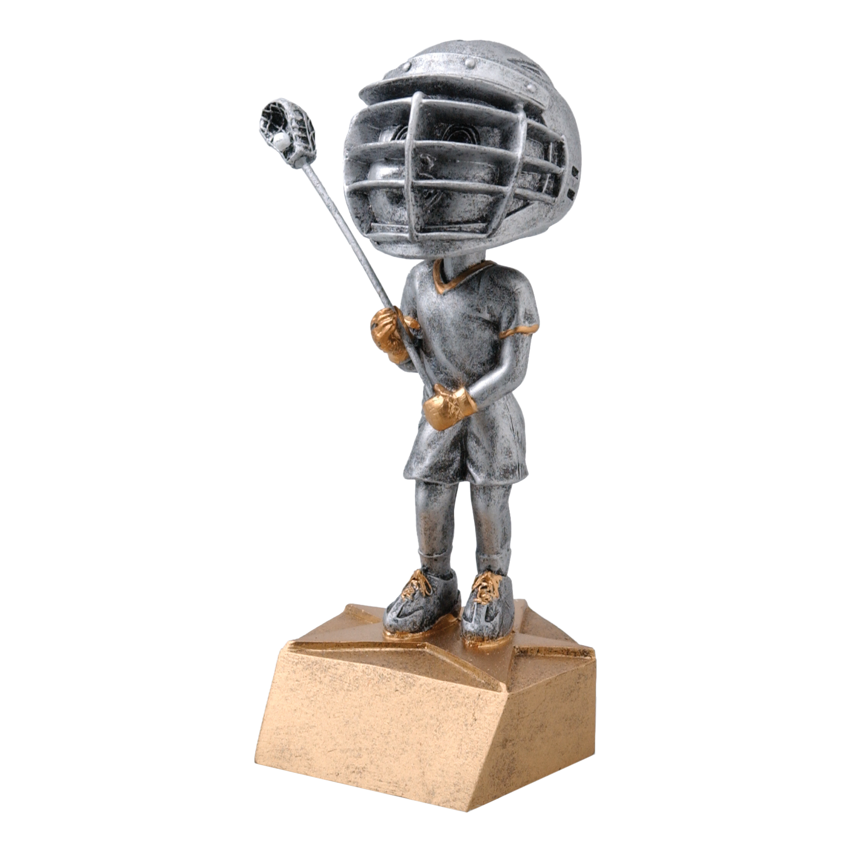 Bobblehead Lacrosse Award Male 6"