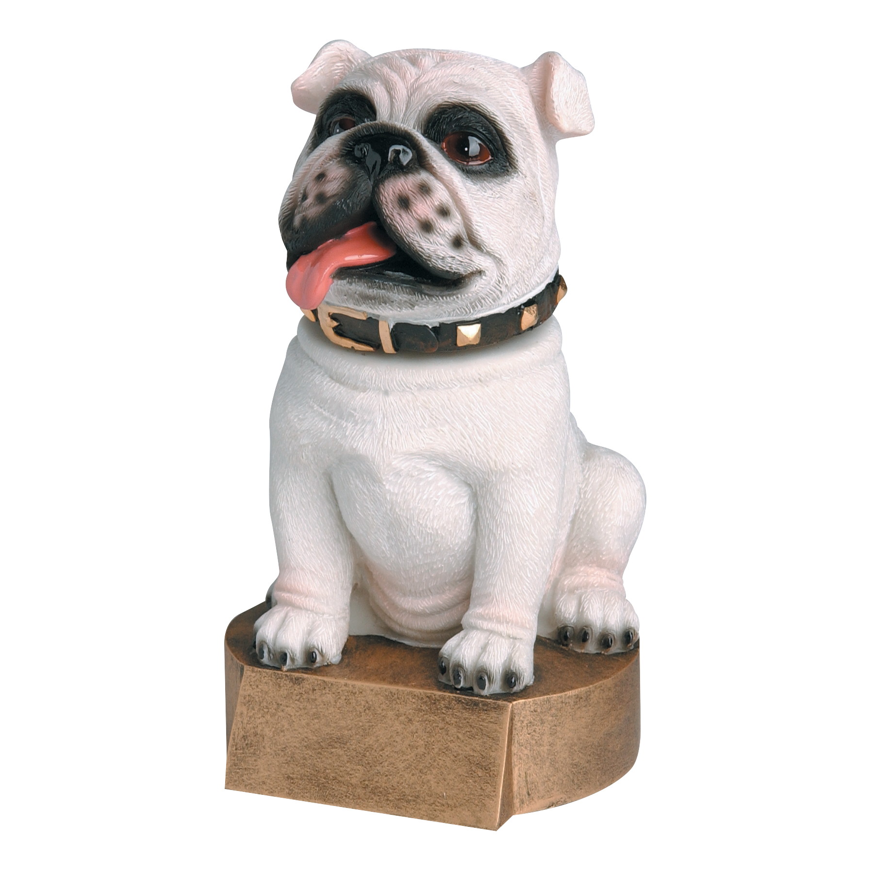 Bobblehead White Bulldog Award 6"