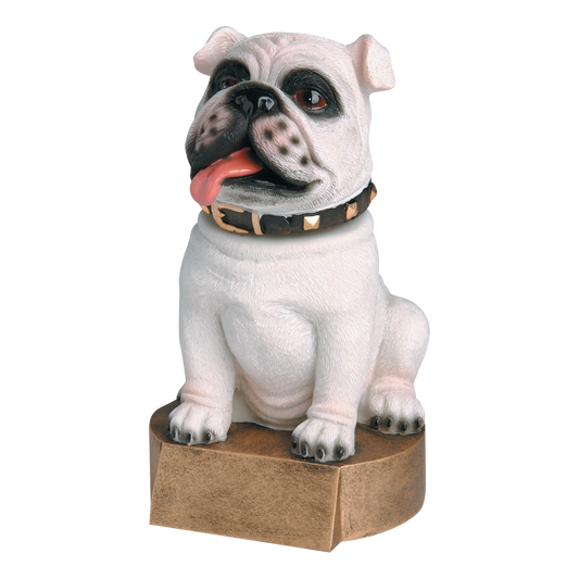 Bobblehead White Bulldog Award 6"