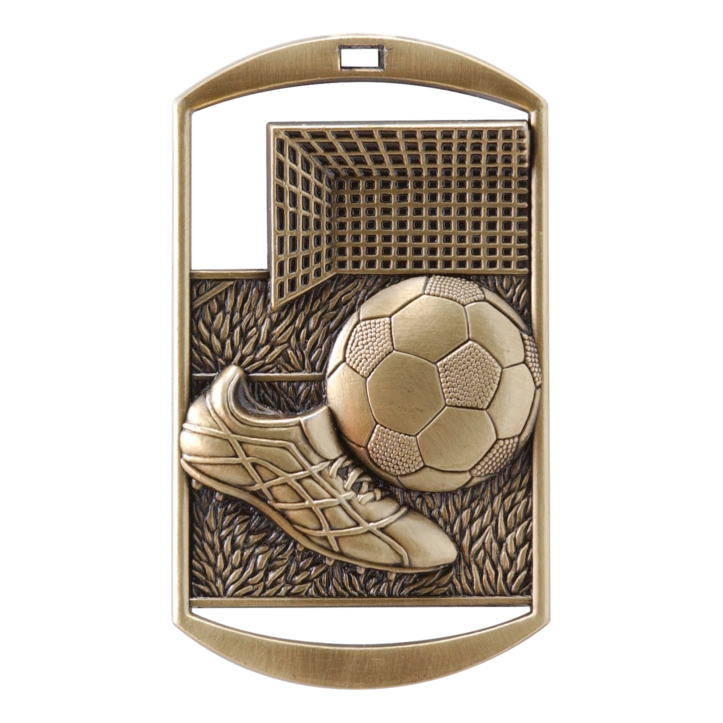 Rectangular Soccer Medal 2.75" / Gold