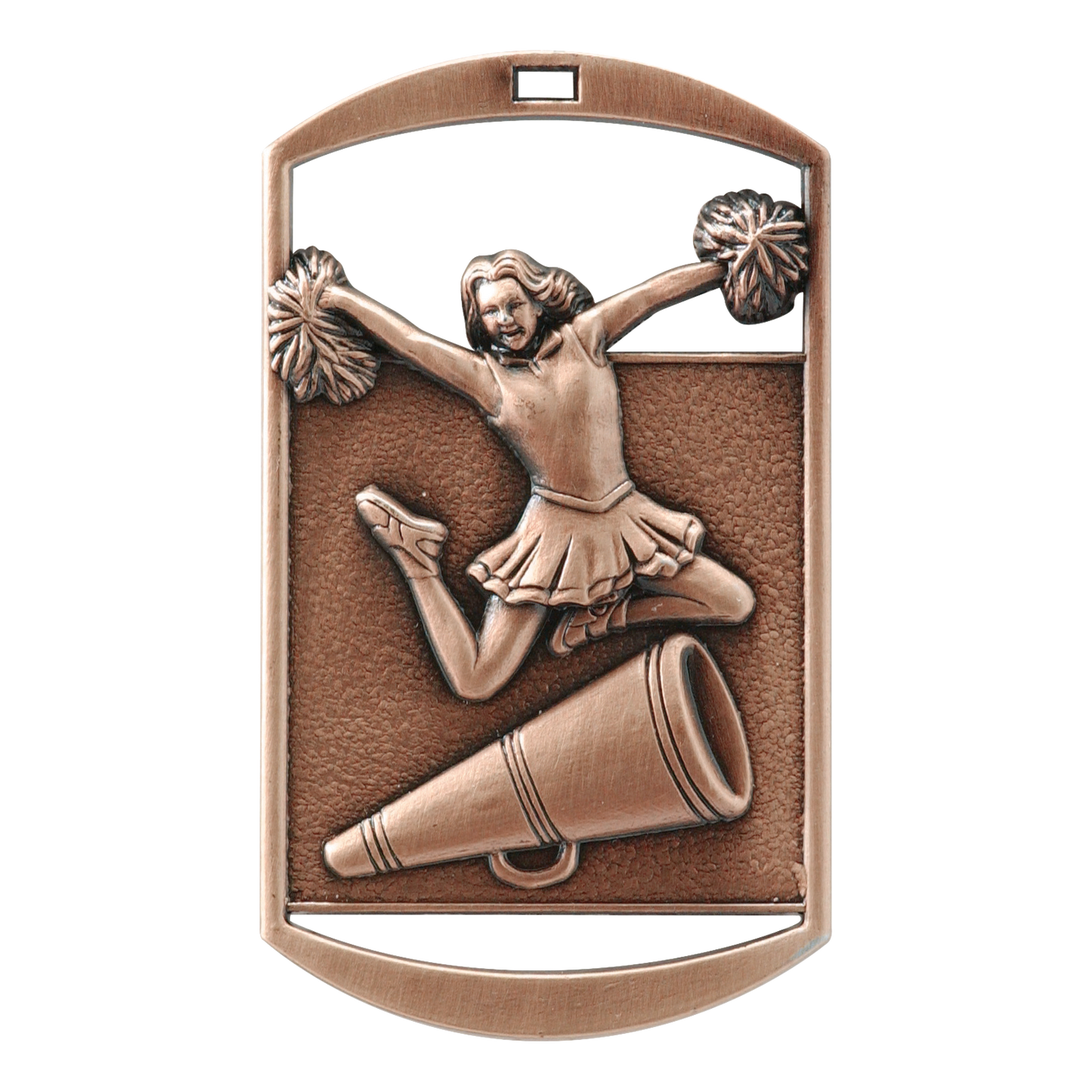 Rectangular Cheer Medal 2.75" / Bronze (Copper Tone)
