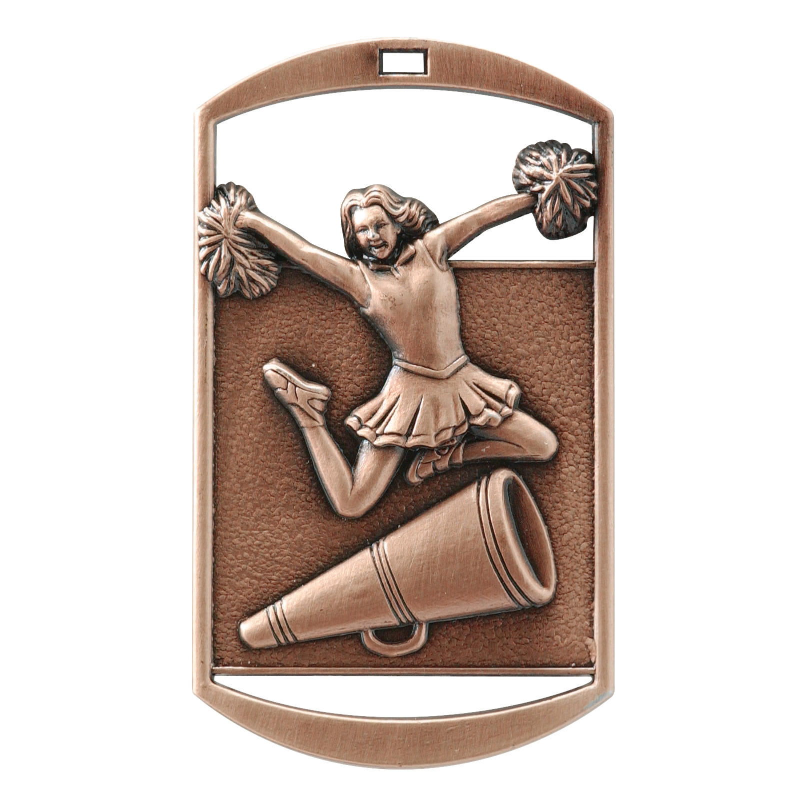 Rectangular Cheer Medal 2.75" / Bronze (Copper Tone)