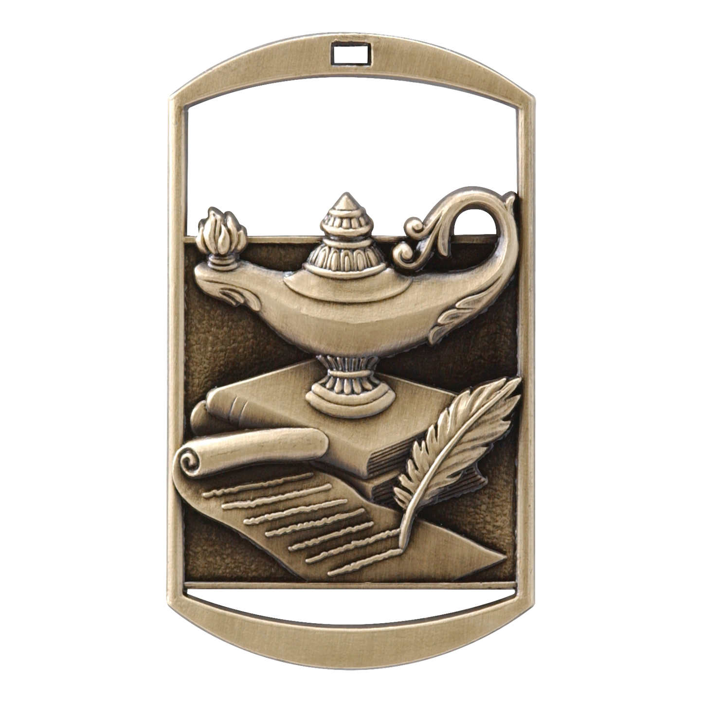 Rectangular Knowledge Medal 2.75" / Gold