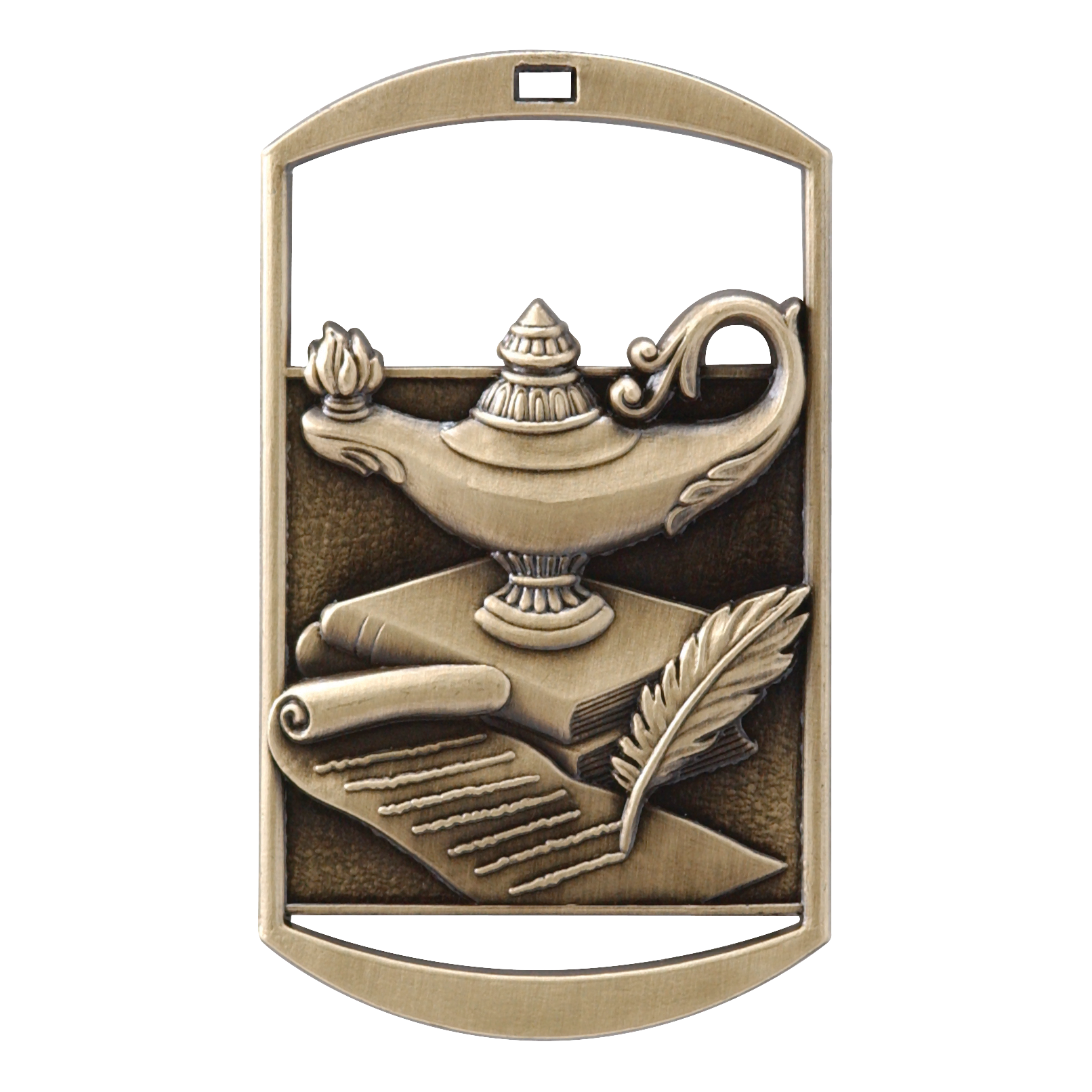 Rectangular Knowledge Medal 2.75" / Gold