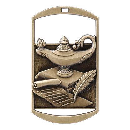 Rectangular Knowledge Medal 2.75" / Gold