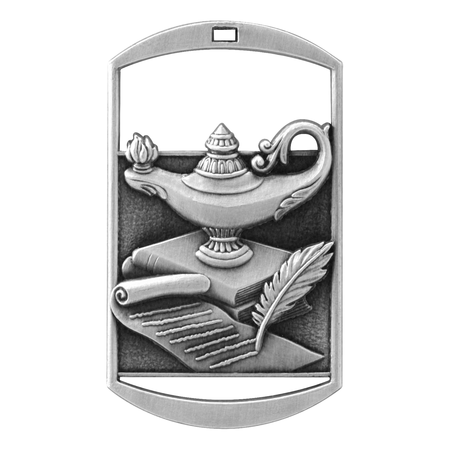 Rectangular Knowledge Medal 2.75" / Silver