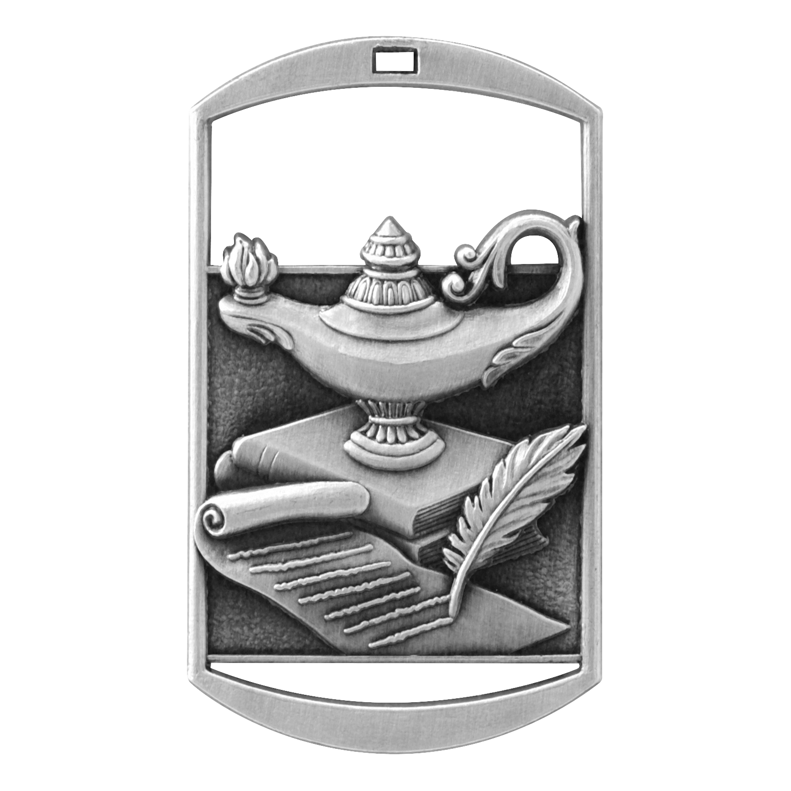 Rectangular Knowledge Medal 2.75" / Silver