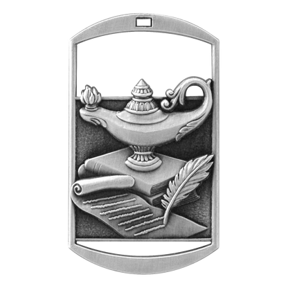Rectangular Knowledge Medal 2.75" / Silver