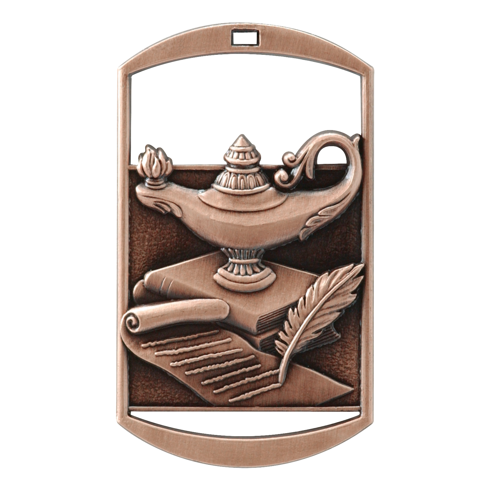 Rectangular Knowledge Medal 2.75" / Bronze (Copper Tone)