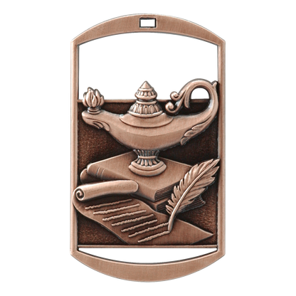 Rectangular Knowledge Medal 2.75" / Bronze (Copper Tone)