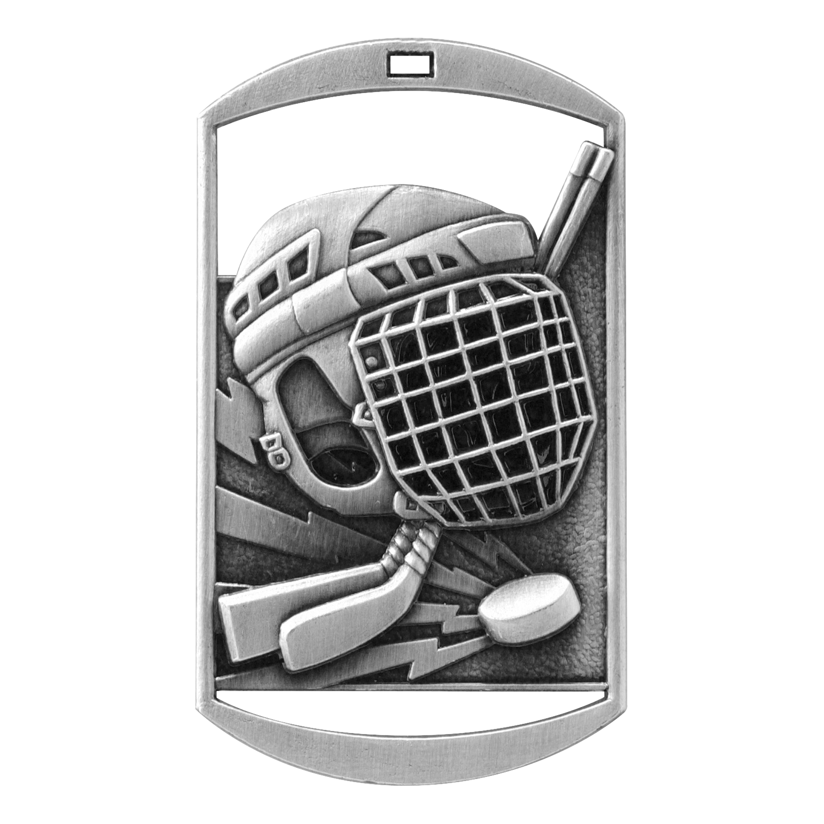 Rectangular Hockey Medal 2.75" / Silver
