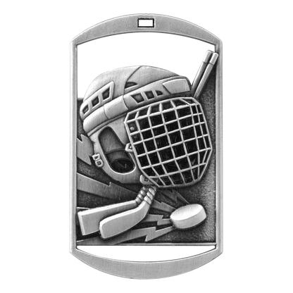 Rectangular Hockey Medal 2.75" / Silver