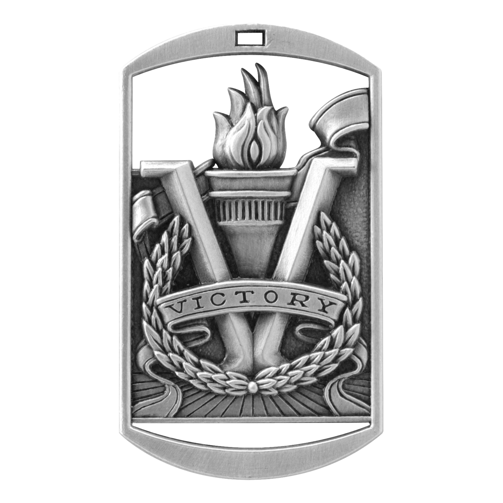 Rectangular Victory Medal 2.75" / Silver