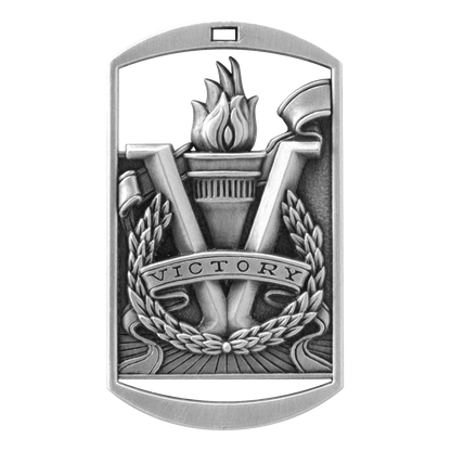 Rectangular Victory Medal 2.75" / Silver