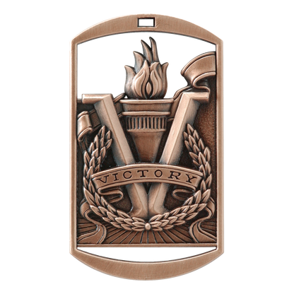 Rectangular Victory Medal 2.75" / Bronze (Copper Tone)