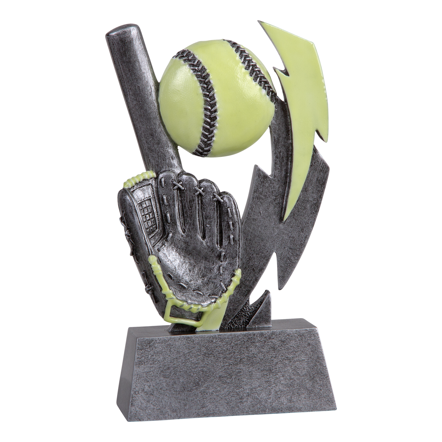 Glow in the Dark Softball Trophy 6"