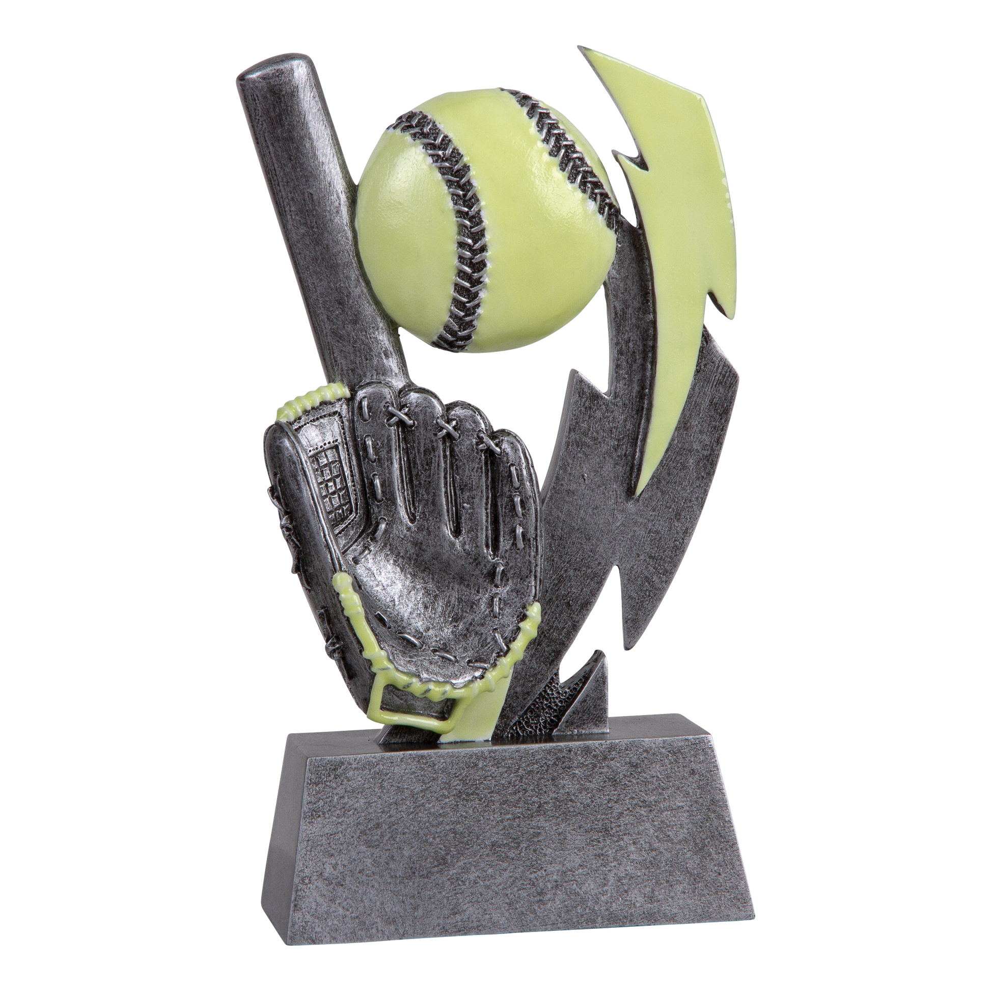 Glow in the Dark Softball Trophy 6"